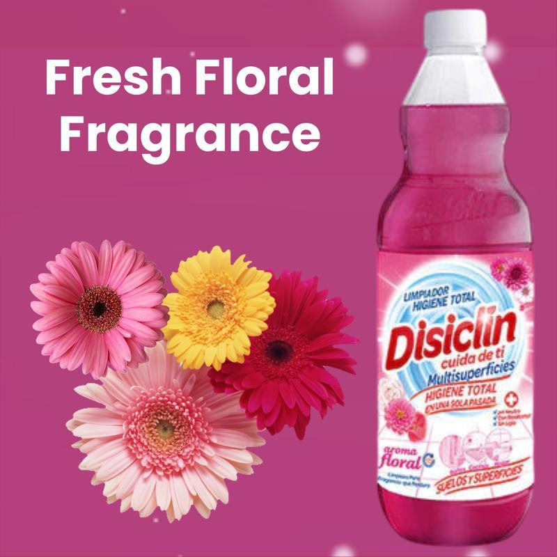 Disiclin Spanish Cleaning Multipurpose Floral Floor Cleaner-Concentrated PH Neutral Formula-Bleach Free with Pleasant Scent, 1L - Household 5