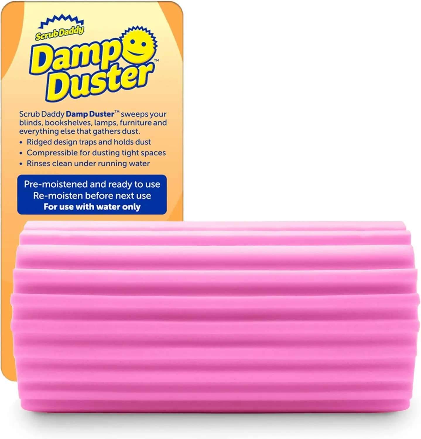 Damp Duster, Magical Dust Cleaning Sponge, Dusters for Cleaning, Venetian & Wooden Blinds Cleaner, Vents, Radiator, Skirting Boards, Mirrors, Dust Brush Tools, Home Gadgets, Light Pink Pet Household