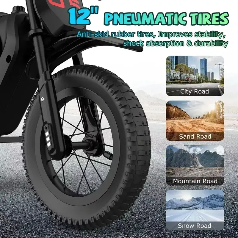 Evercross EV05M 12" Electric Motorcycle 150W motor for 3-12 Kids E-Motorcycle 6
