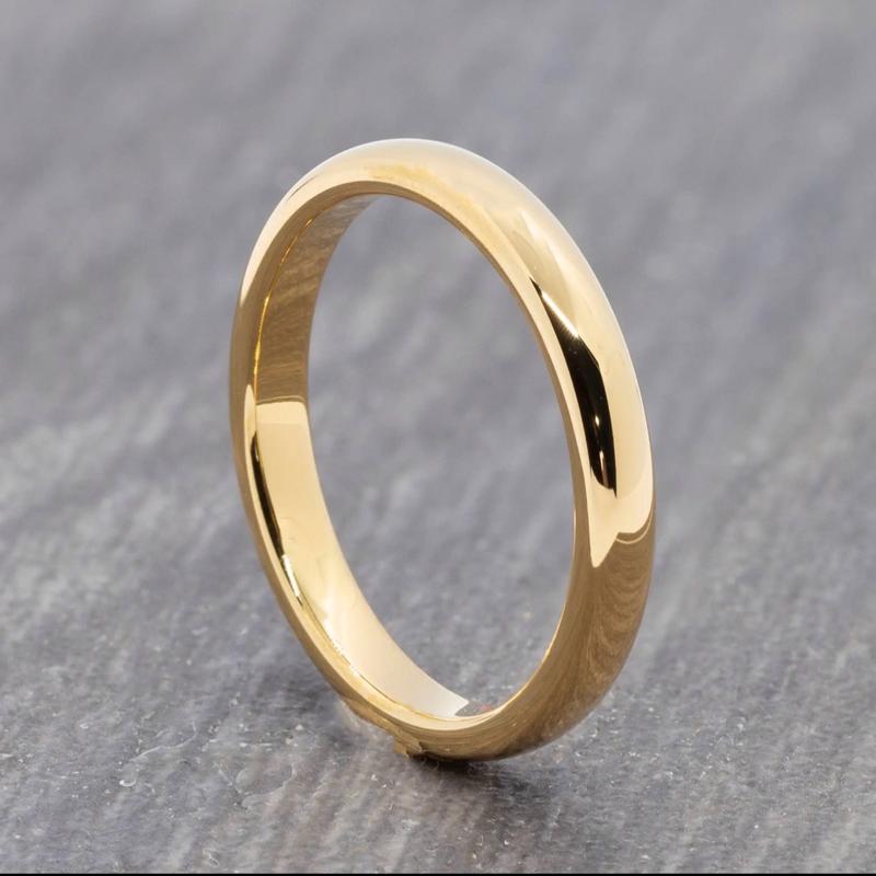9 carat 9ct 9k gold Yellow gold plated Men Women wedding Band Rings . All sizes available W=3mm 1