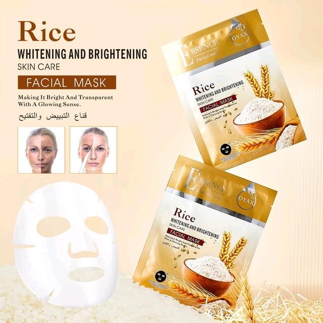 1 Radiant Rice Brightening Face Mask: Glow Up with Natural Luminosity and Even Skin Tone!  Hydrating Skincare Nourishing Moisture Moisturize Hydrate Moisturizer Moisturizing Skin Repair for Sensitive Skin Dry Skin All Skin Types, Whitening Soothing 0