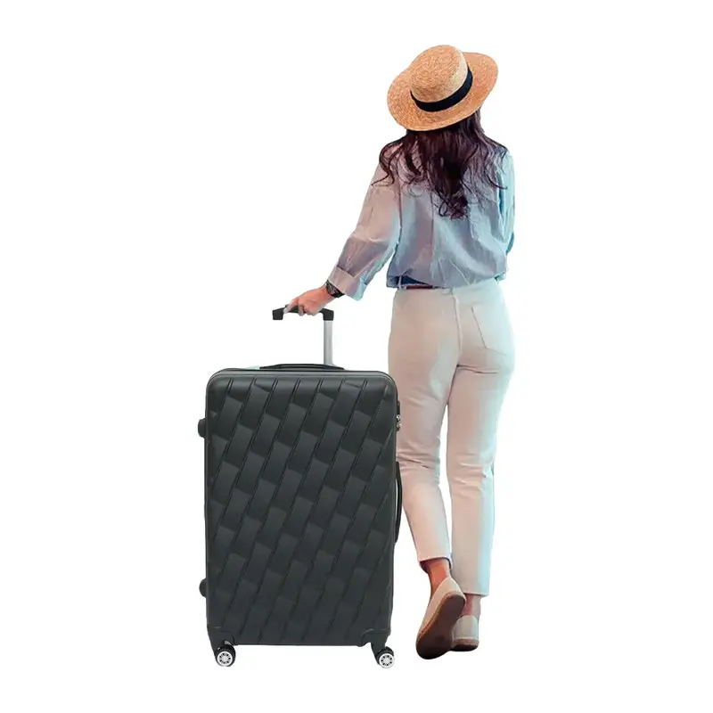 24" Medium Hard Shell Lightweight Suitcase Luggage ABS Trolley 4 Spinner Wheel 1