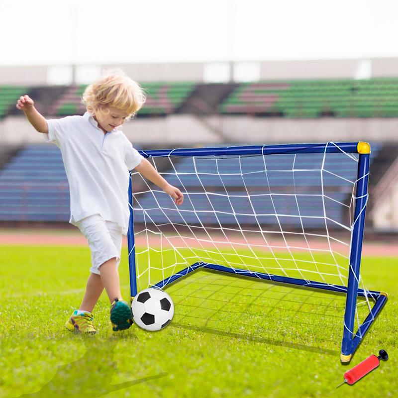 Koolbitz Portable Large Instant Football Goal Set with Ball and Pump, Outdoor Indoor Kids Fun Activity Soccer Football Set, Kids Football Goal Net Ball Pump Pegs Football Training Set 8