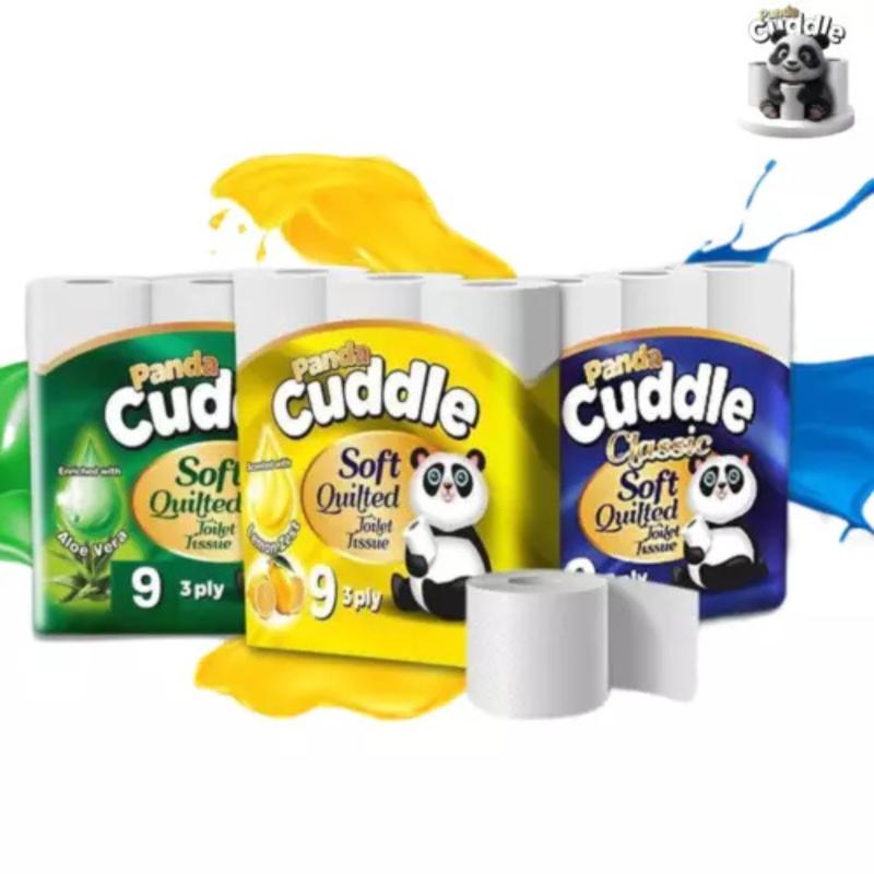 Panda Cuddle Classic | Aloe Vera | Lemon Soft Quilted 3 Ply  lightweight Toilet Tissue Roll bathroom Ultimate Comfort (Pack of 45) cheapest  eco-friendly strong toilet paper & wipes perfumescented 2