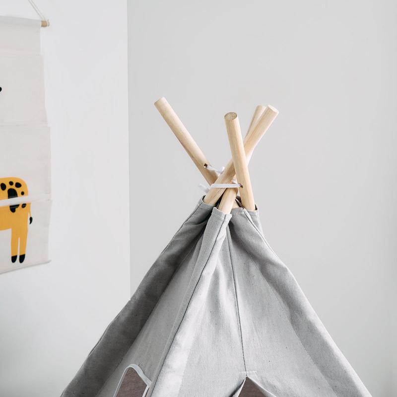 Teepee Play Tent Kids Foldable Sleepover Indoor Childrens 7