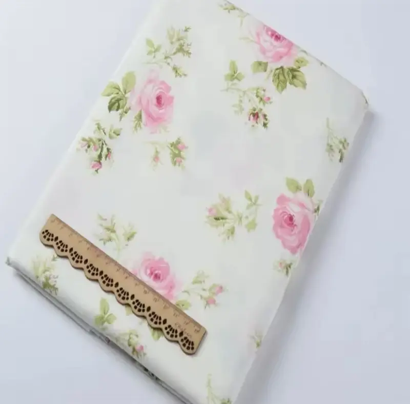 5pcs Green Rose Floral Cotton 40cm x 50cm fat quarter Bundle Sewing Fabric textile 1