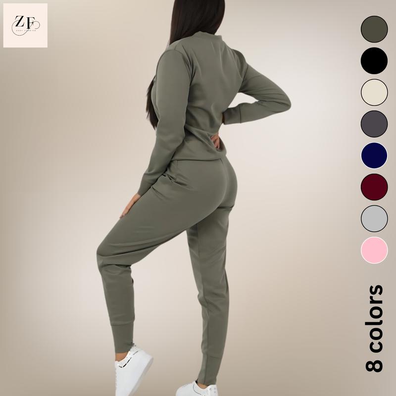 Women's Long Sleeve Loungewear Tracksuit Suit Set for Comfortable Sleep - All-Season Wear - Fashion, Fabric 6