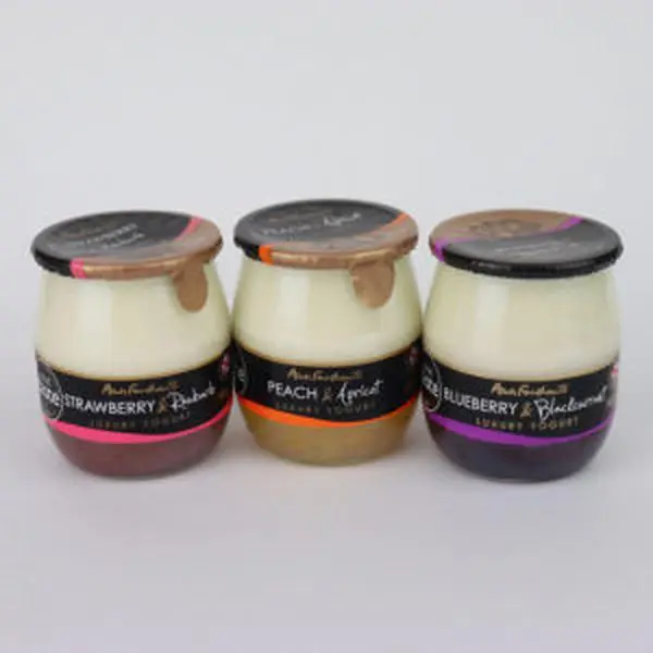 A selection of 3 Ann Forshaw's Luxury Glass Jar Yogurts