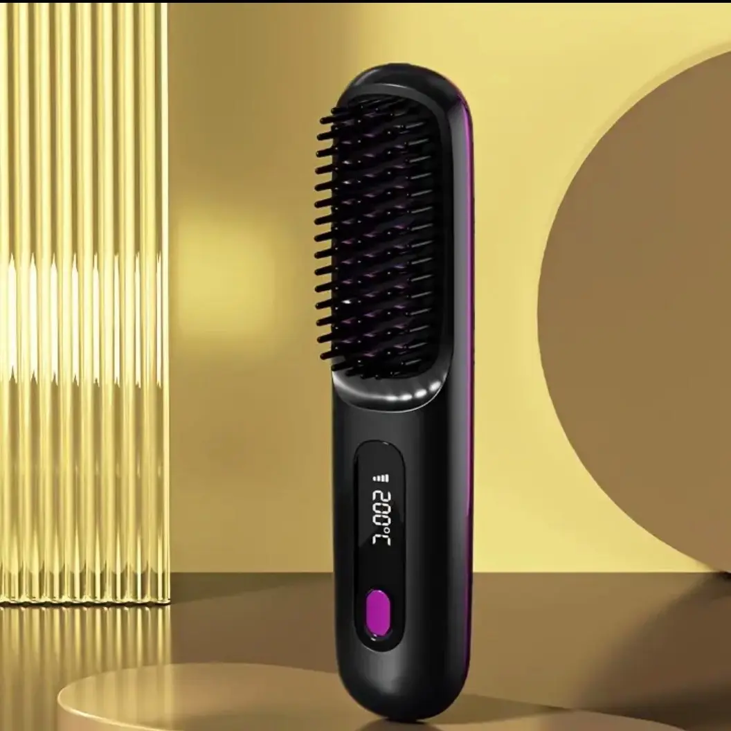 Cordless Hair Straightener Brush- Free Shipping