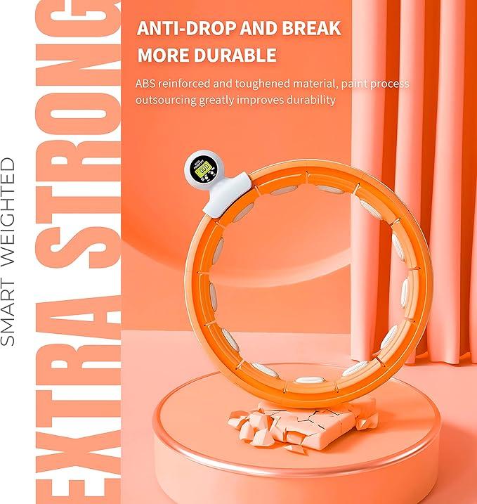 Weighted Hula Hoop, Infinity Smart Hula Hoops with 16 Knots, 360 Degree Auto-Spinning Ball Massage, Infinity Hoop For Adults, Fitness Equipment For Weight Loss 1