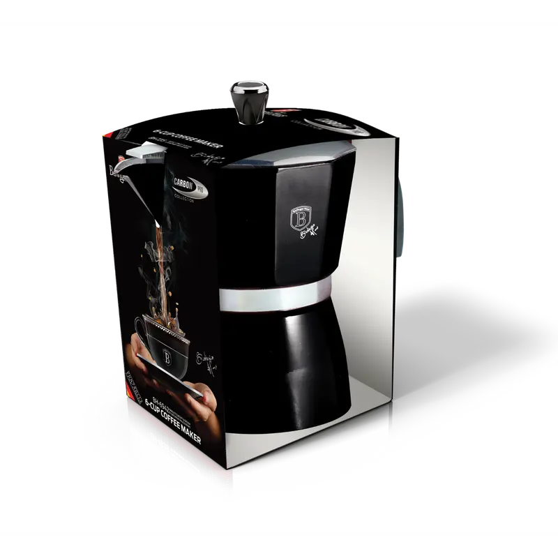 Berlinger Haus 6 Cup Stove Carbon Pro Coffee Maker Pot Aluminium Tea Filter Induction Filter Induction 1