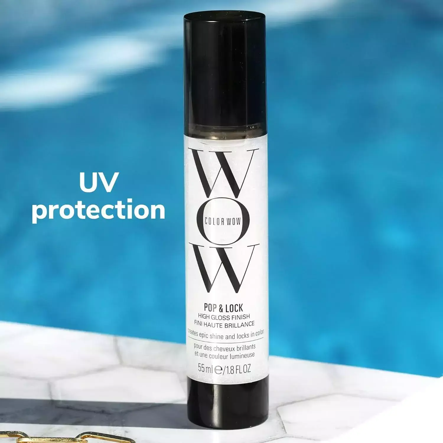 Color Wow Pop + Lock Frizz Control + Glossing Serum – Anti-frizz serum with heat Glossy Haircare Smooth Nourishing
