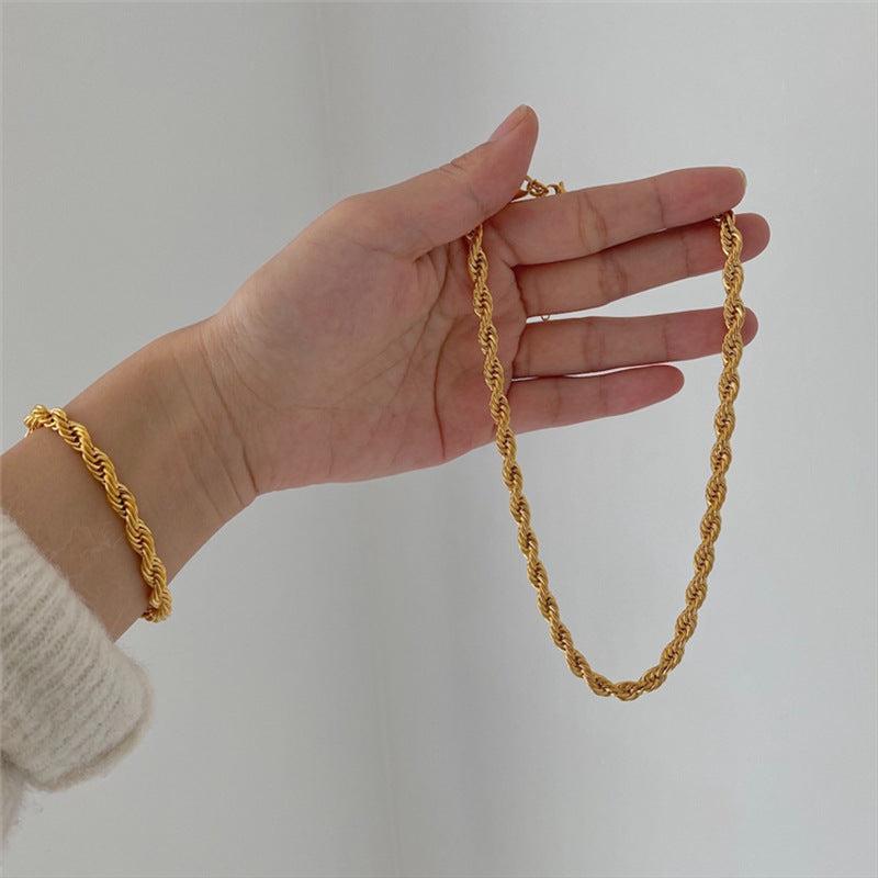 Silver Twisted Rope Chain Bracelet 4