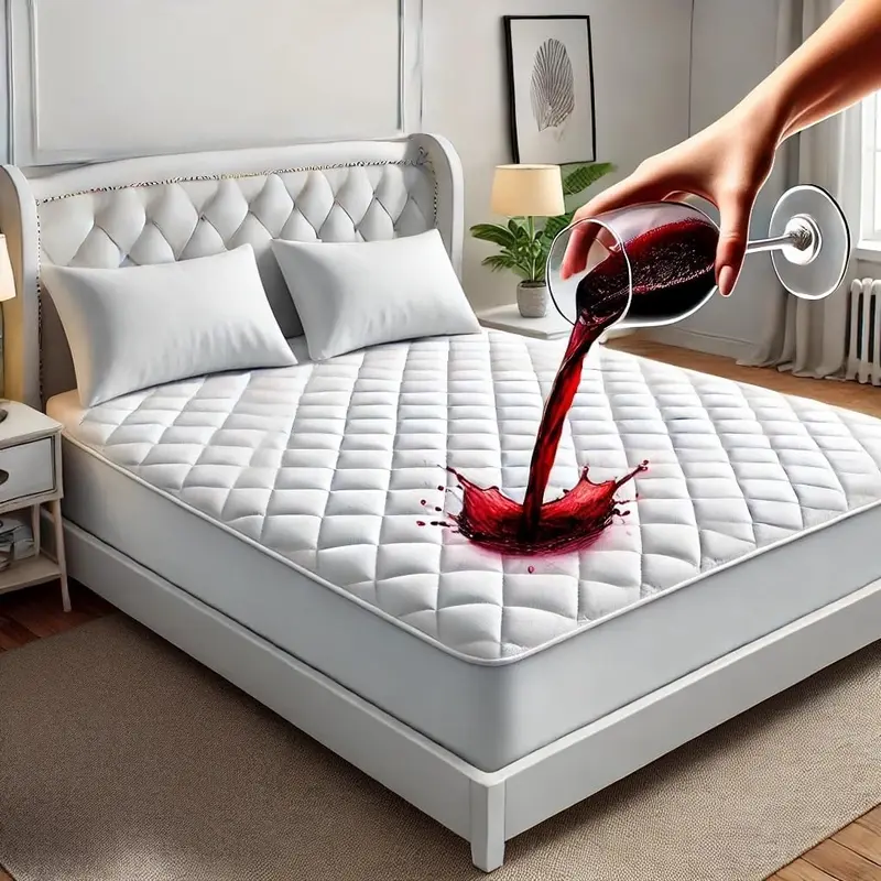 PLANETOID Waterproof Mattress Protector with Extra Deep Fitted mattress cover | Quilted Mattress topper |Anti-Allergy| Breathable Mattress bed single fitted Pad Cover white mattress  protector 0