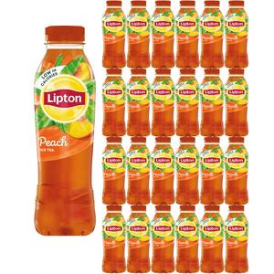 Lipton Ice Tea Peach 500ml - Pack of 24 - Refreshing Blend of Tea and Peach Flavor Beverage