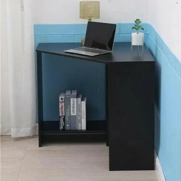 CORNER COMPUTER DESK BLACK !!!! storage cabinet upcycling furniture home