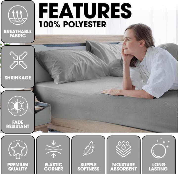 Premium 30cm Fitted Sheet for Thick Mattresses - Soft & Breathable - Elasticized Edges - Easy Maintenance - Versatile Design 3