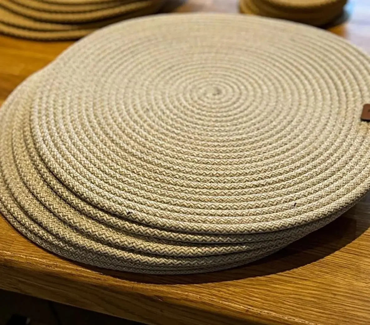 Sets of 6 Placemats or 6 Coasters Place Table Mats Woven Hand Made Knitted