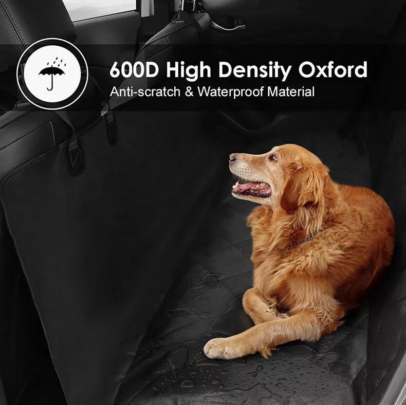 FOR LANCIA FLAVIA All Years -  Premium Quilted Dog Cat Pet Hammock Black Rear Car Seat Cover 4