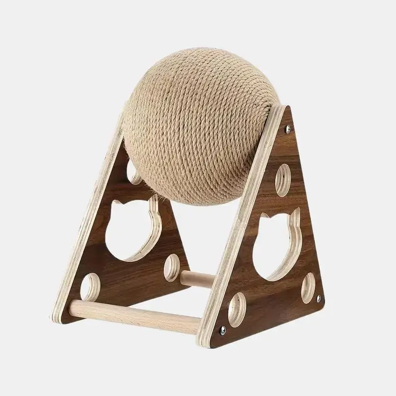 Cat Scratching 180° Rotation Ball Wooden Board Kitten Climbing Frame Pet Funny Toy Scratcher cat  furniture