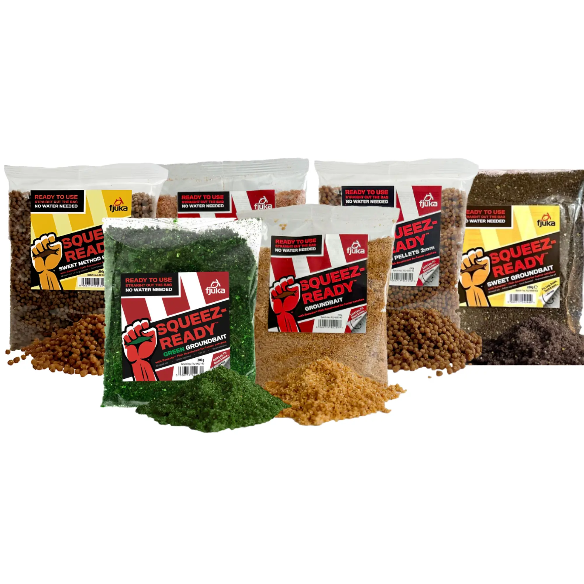 Fjuka Squeez-Ready Method Feeder Bait | No Water Needed | 200g Bag Easy Fishing Bait