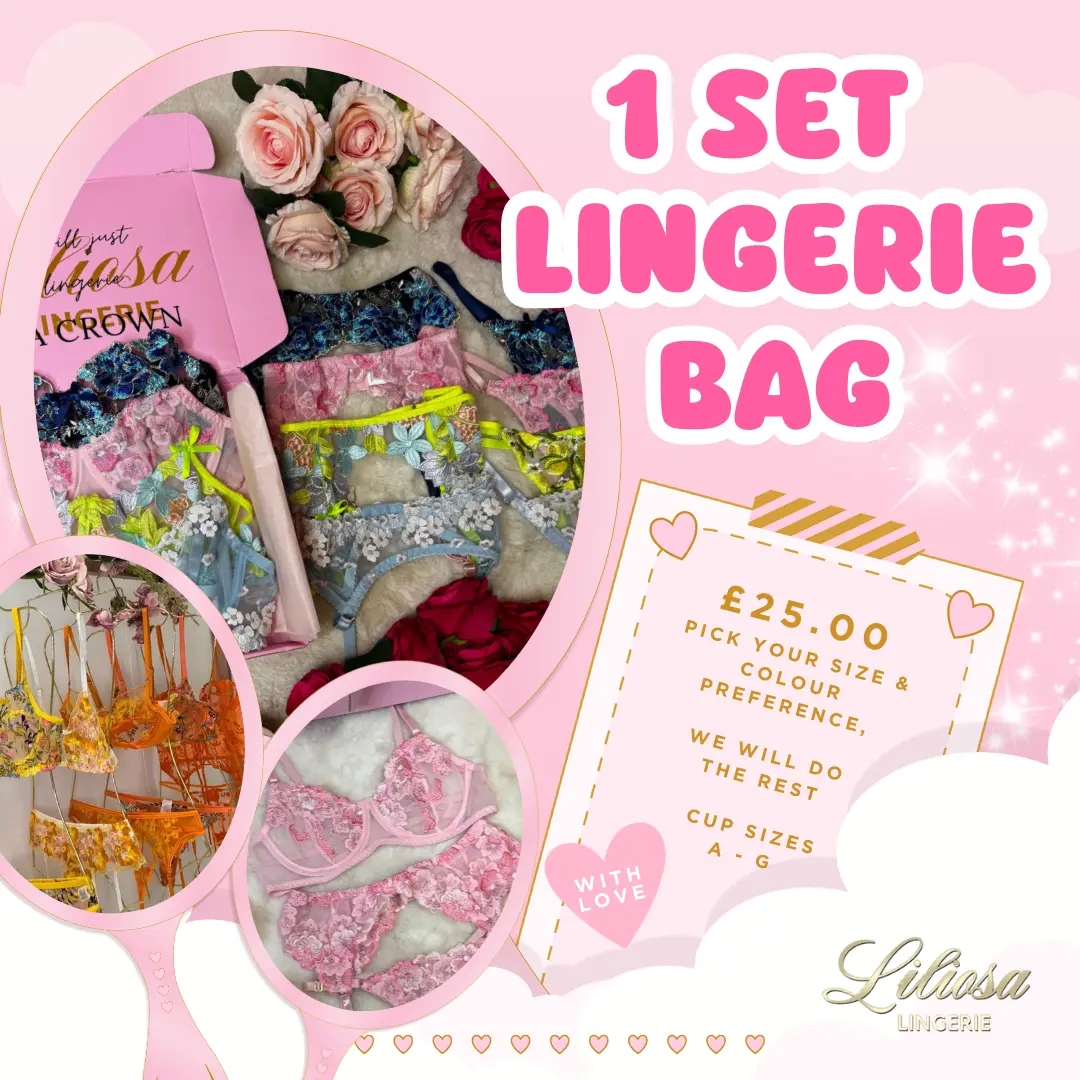 LIVE - [Liliosa Lingerie] MYSTERY BAG | 3-Item Lingerie Set Mystery Bag (BRA +GARTER + PANTS)