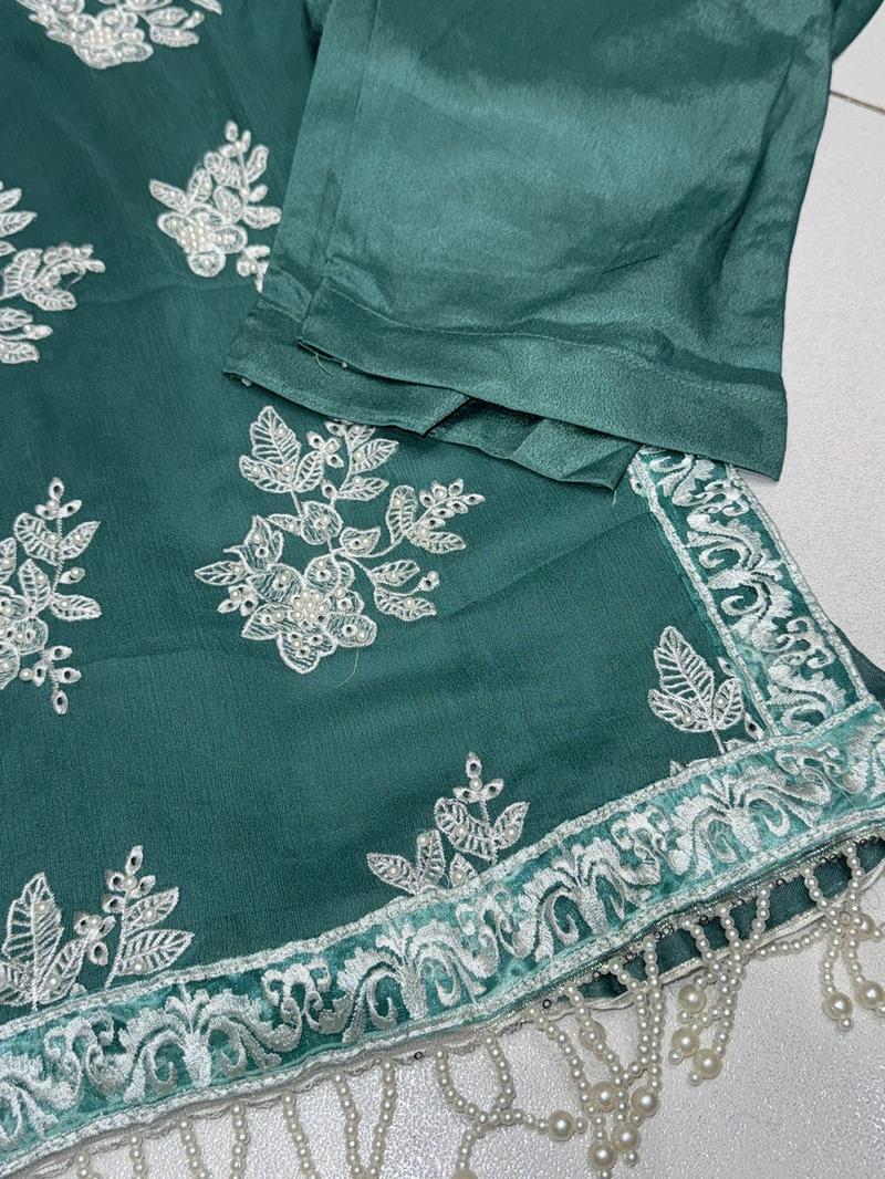 Product Introduction of 4 Colours AD’AAB salwar kameez dress 3 piece Pakistani white embroidered wedding edt S-XXL Womenswear 34