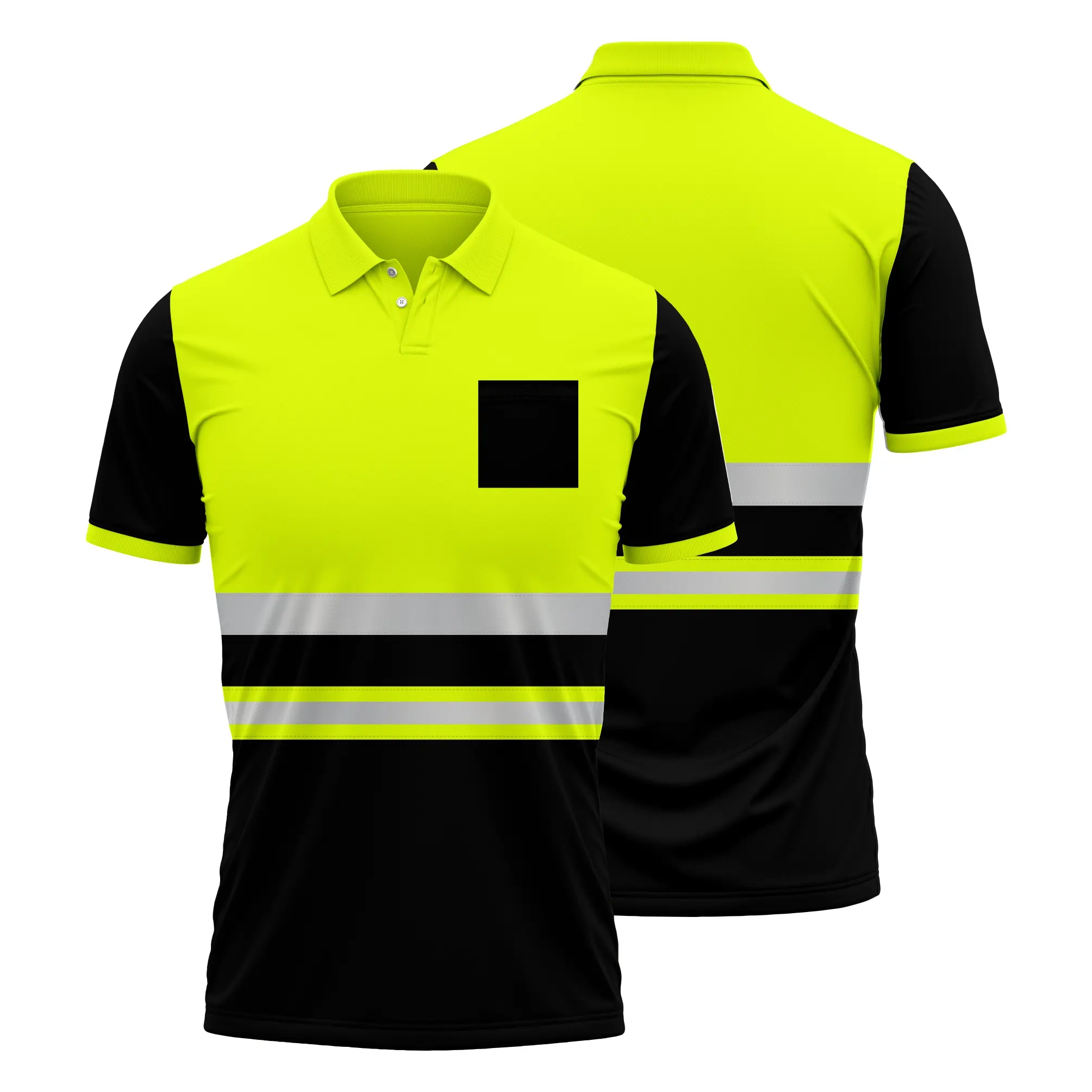 Mens Regular fit Short Sleeve 2 Tone Contrast Polo Shirts Clothing Menswear Mesh Style Top