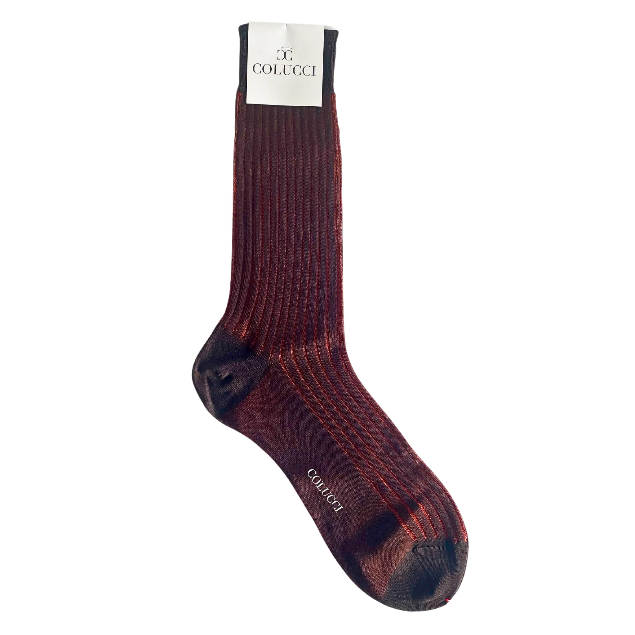 Brown & Orange Cotton Dress Socks