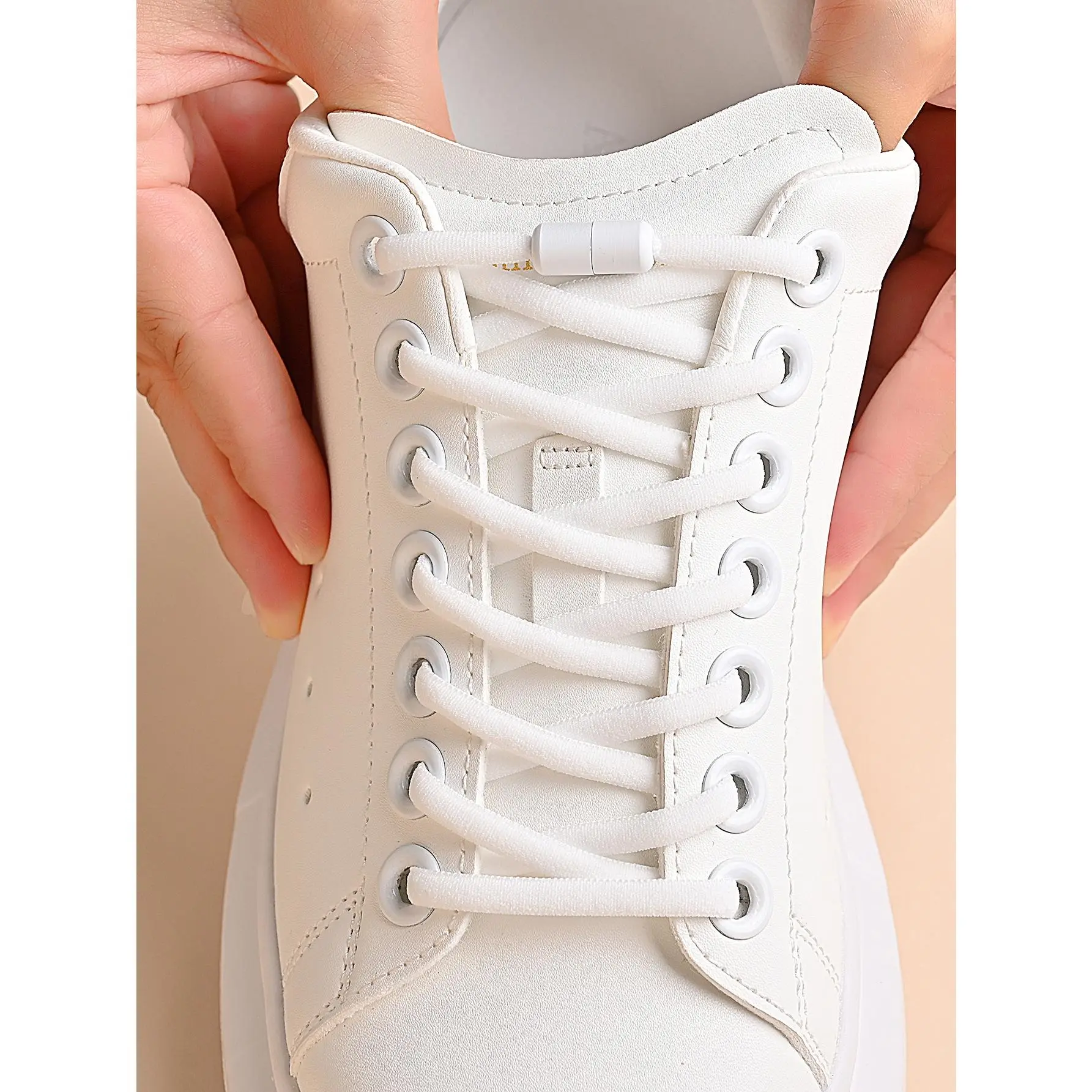 1pair No Tie Shoe Laces With Capsules Button, Elastic And Lightweight Shoelaces For Sneakers And Sports Shoes Footwear Comfort Rubber Bedroom Tactical Bridal Navy Blue