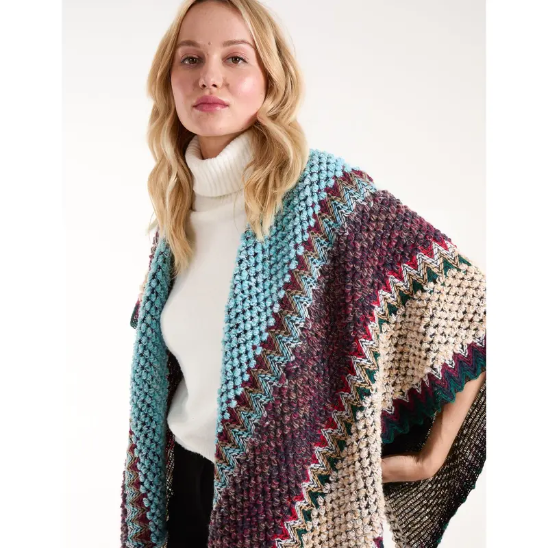 Poncho With Tassel Detail 1
