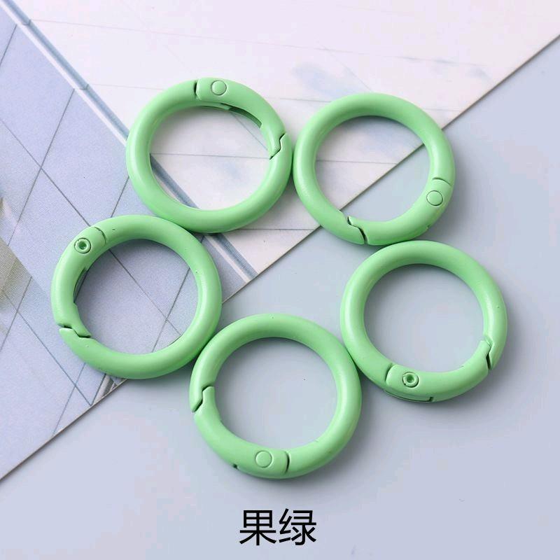 1pc of  Spring O Rings Metal Split Rings Openable Round Carabiner Keychain Clip for Bag Purse Handbag Strap Craft Jewelry Spring O Rings 7