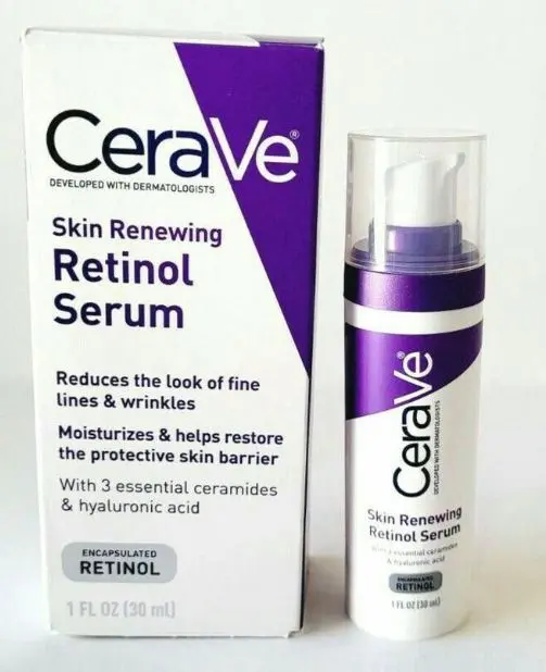 CeraVe Anti Aging Retinol Serum | Cream Serum for Smoothing Fine Lines and Skin Brightening Skincare | With Retinol, Hyaluronic Acid, Niacinamide, and Ceramides | 1 Ounce 2