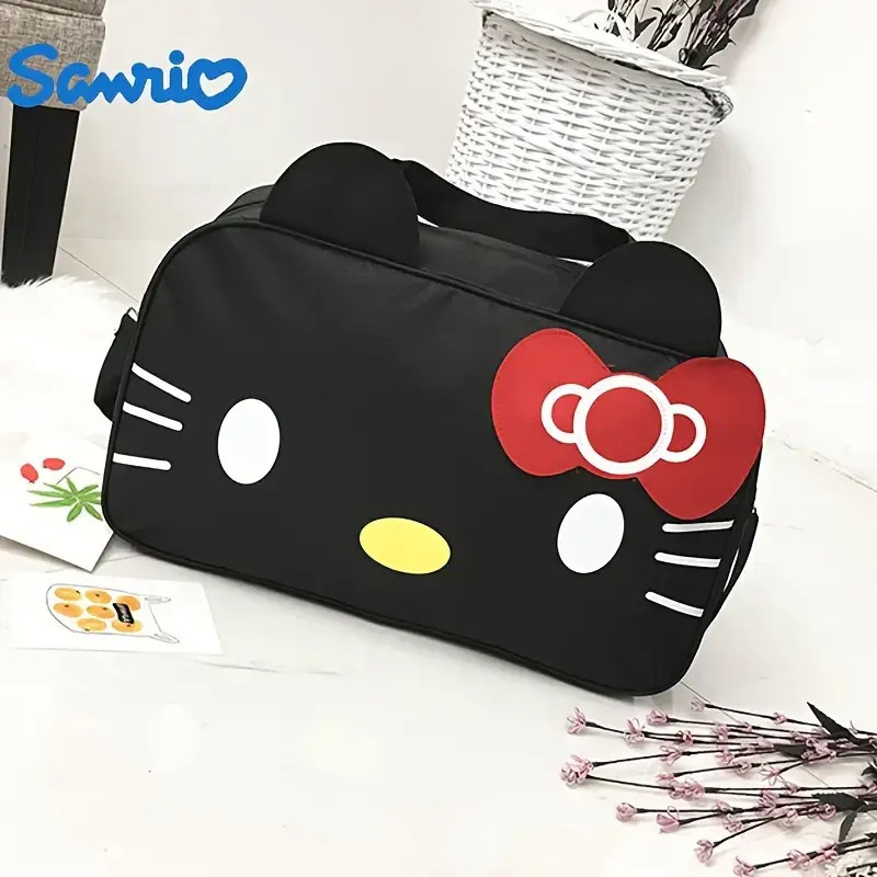 [Free UK Shipping] [Get Surprise Gift] Hello Kitty New 2024 Trendy Travel Bag Water-resistant Large Capacity Cute Cartoon KT Luggage Bag Women's Portable Short-distance Travel Bag Sports Bag Shoulder Fitness Bag Travel Storage Bag