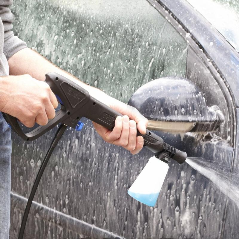 Neo Electric High Pressure Washer with Adjustable Nozzle and Washer Brush 7