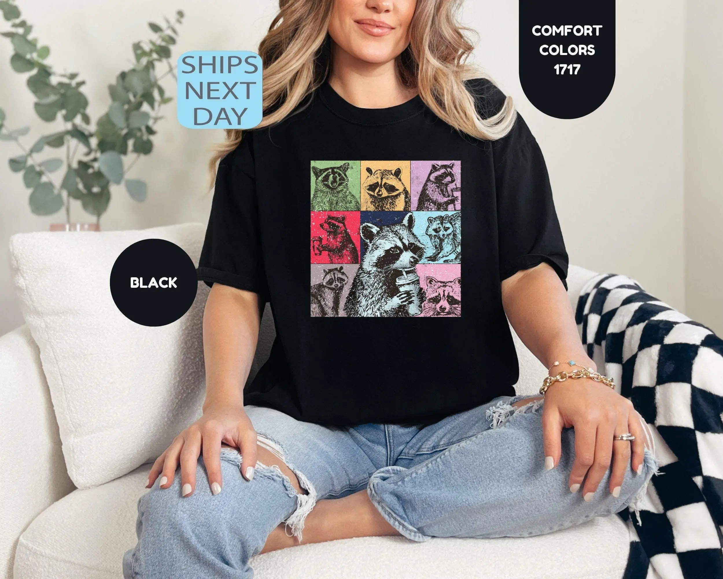 Racoon Drink Coffee Shirt, Racoon Meme Shirt, Funny Racoon Tee, Funny Shirt, Racoon Lover Shirt, Cozy Racoon Shirt