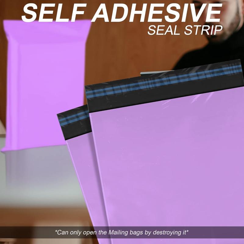 75 Mixed Size Purple Mailing Bags, Self Seal 3 Size Strong Waterproof Poly Plastic Envelopes for Parcels, Packaging, Small, Medium, Large Mail, Shipping Delivery Bags 1