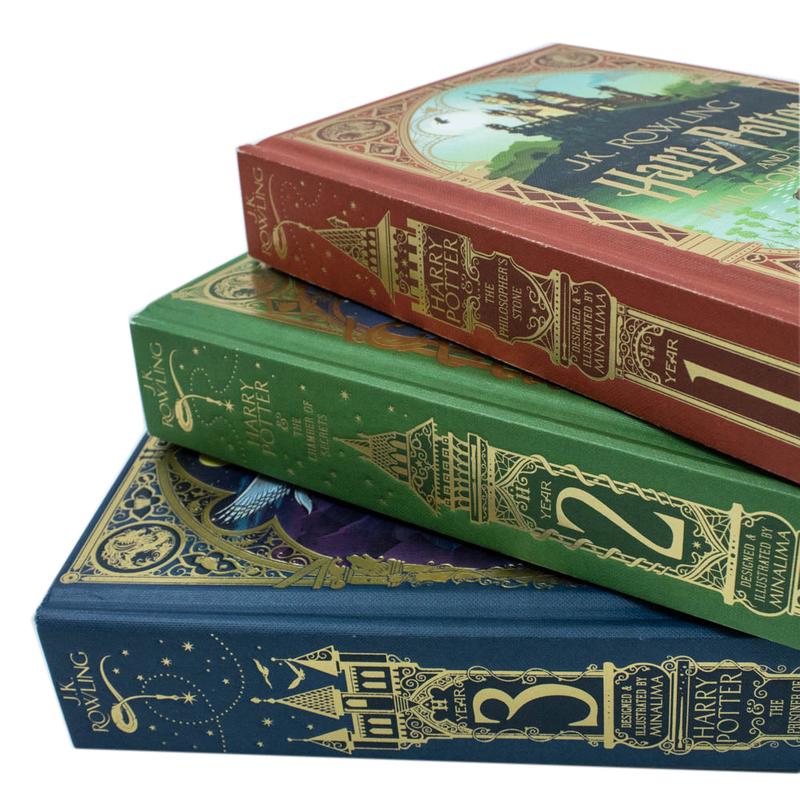 Harry Potter Mina Lima Edition Series Collection 3 Books Set by J.K. Rowling (The Chamber of Secrets,The Philosopher’s Stone & Prisoner of Azkaban) 3