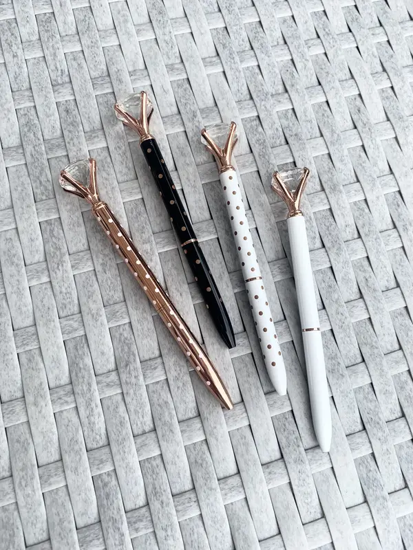 White and Rose Gold Diamond Pen 3