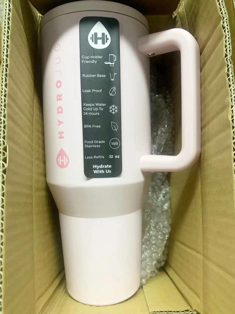 Product Introduction of HydroJug Tumbler 32OZ/40OZ Traveler Straw Lid Stainless Steel Vacuum Insulated Car Mug Double Wall Thermal Iced Travel 17