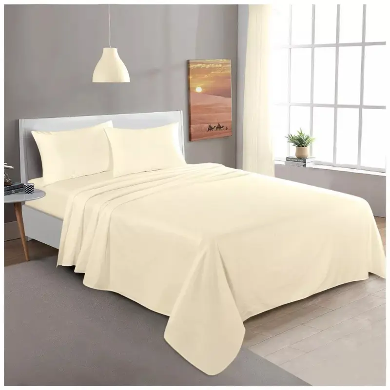 Flannelette Flat Bed Sheets 100% Brushed Cotton Thermal Flannel Sheet 0
