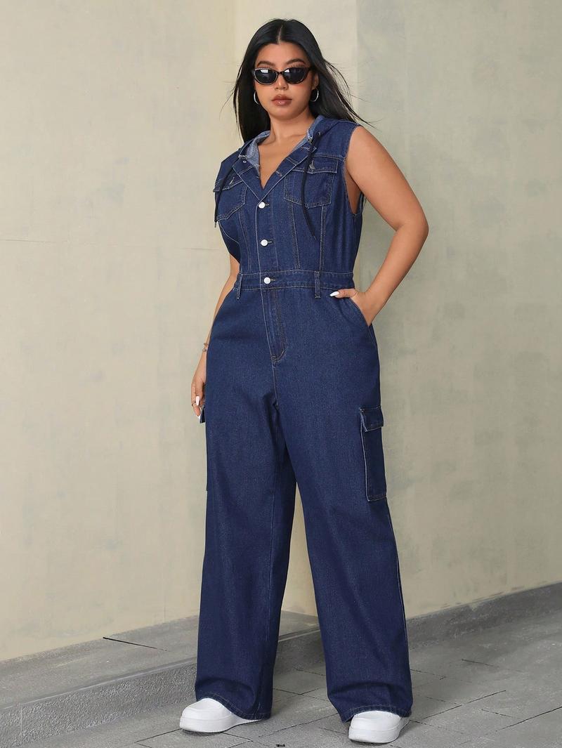 Product Introduction of Jumpsuit Casual Summer ICON Women's Hooded Jeans 9