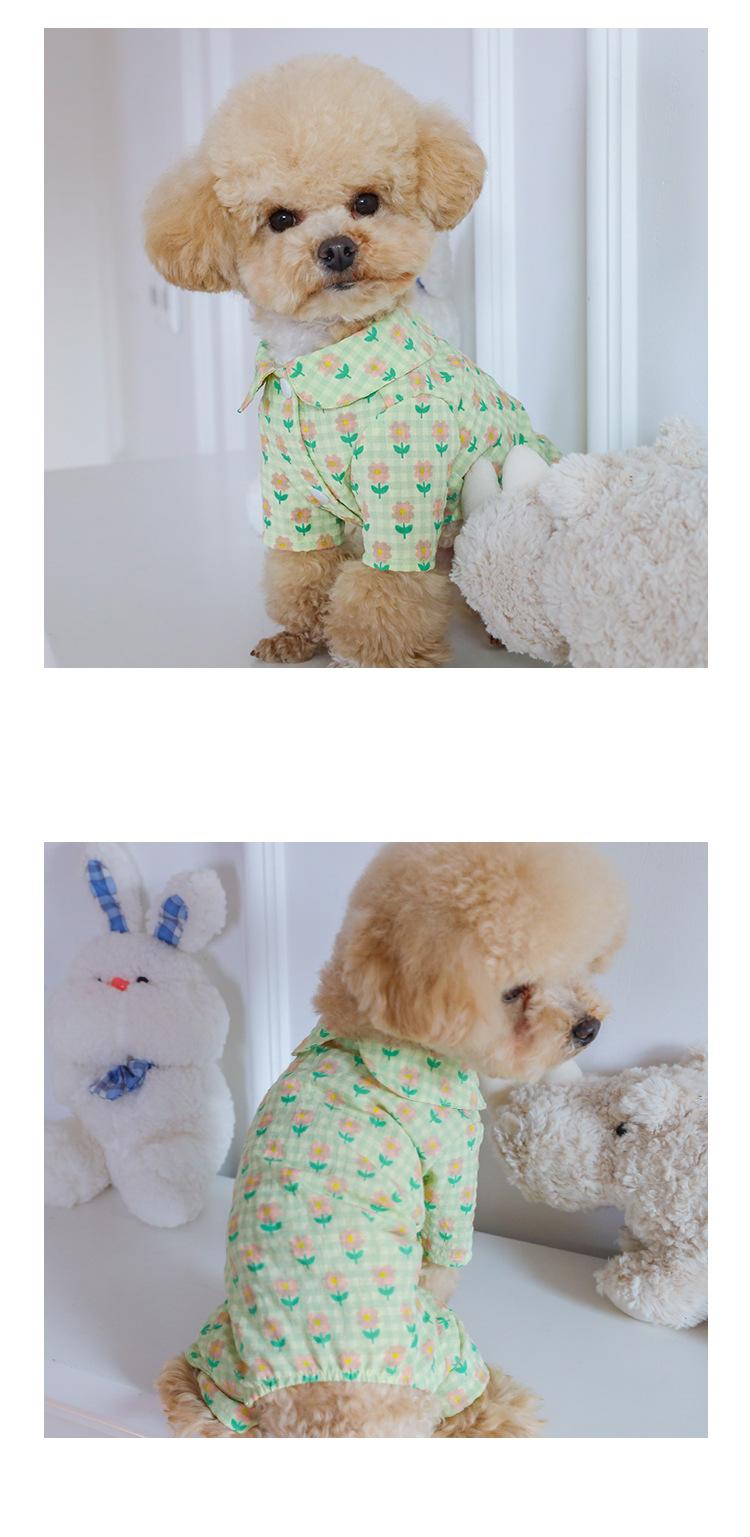 Product Introduction of Spring and summer breathable cotton pet four-legged loungewear dog cat clothes wholesale kitten puppy teddy than bear clothing 9