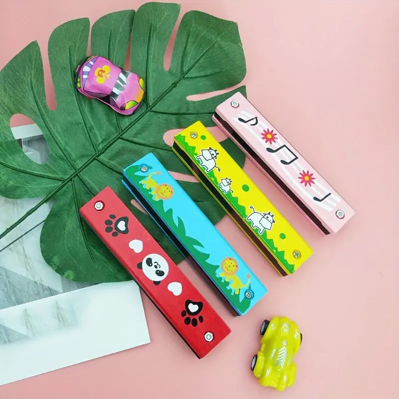 12 Styles Harmonica for Kids, Lightweight Cartoon Harmonica with Double Row of 16 Holes, Harmonica for Kids, Adult Beginners' Musical Instrument Toy Gift 4