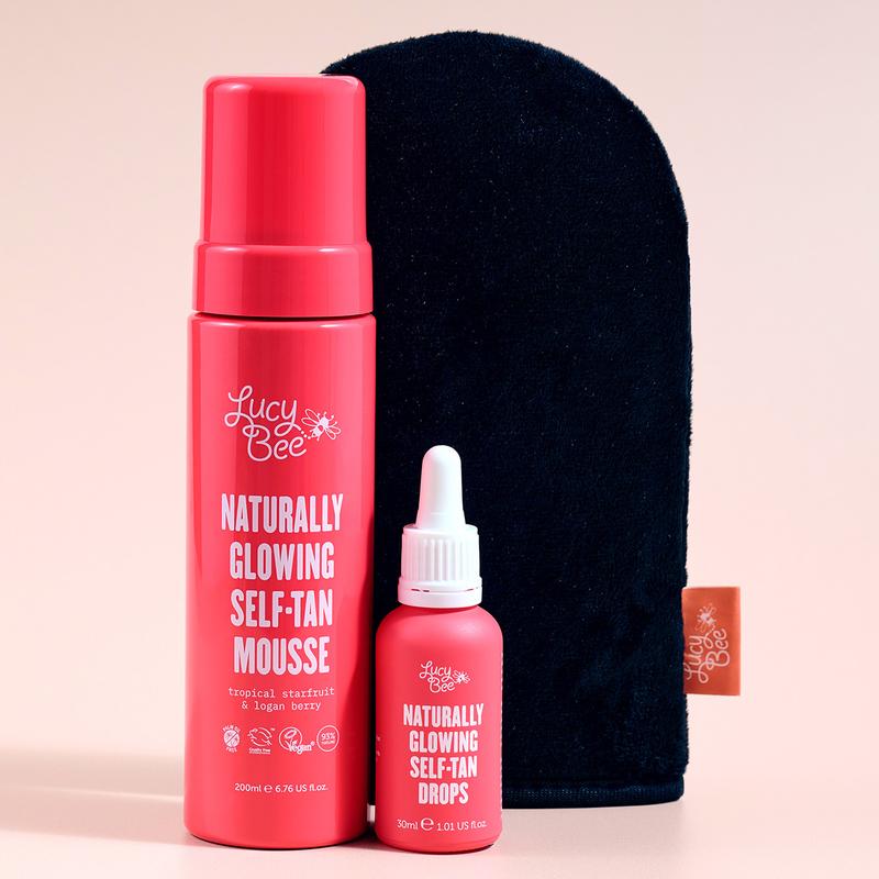 Tan Drops, Tan Mousse & Mitt - Vegan Self Tan Skincare Collection 1