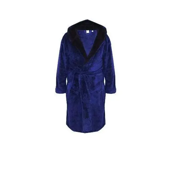 Duke - D555 Super Soft Dressing Gown With Hood In Navy 2Xl-8Xl
