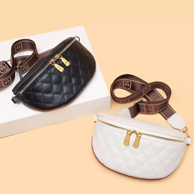 Small Crossbody Sling Bag for Women Trendy - Fanny Packs Leather Chest Belt Bum Bag Anti Theft Purse for Travel 6