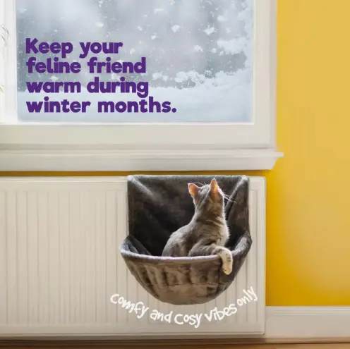 Hanging Cat Kitten Radiator Bed Pet Animal Warm Fleece Basket Cradle Hammock 1