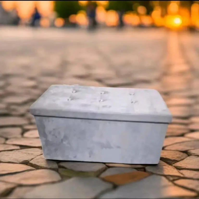 Luxury Velvet Foldable Diamante Ottoman Storage Box - Home Organizer - Organiser Household