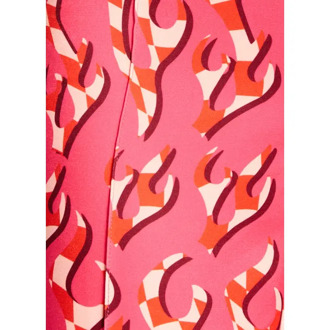 House Of Holland Pink Flame Clashing Colours Flared Trousers 5